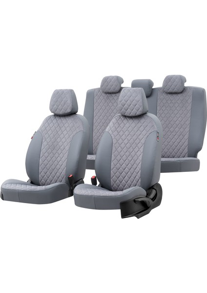 Volkswagen Transporter T-4 1992-2003 4+1 (5 Kişi) Özel Üretim Koltuk Kılıfı Madrid Design Tay Tüyü Füme