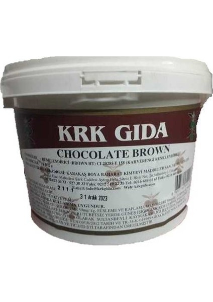 Gıda Boyası Kahverengi 1 kg