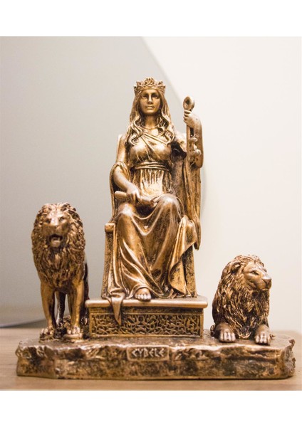 Kibele Tasarım Biblo Bolluk ve Bereket Tanrıçası Heykel Ev Dekor Hediyelik Eşya