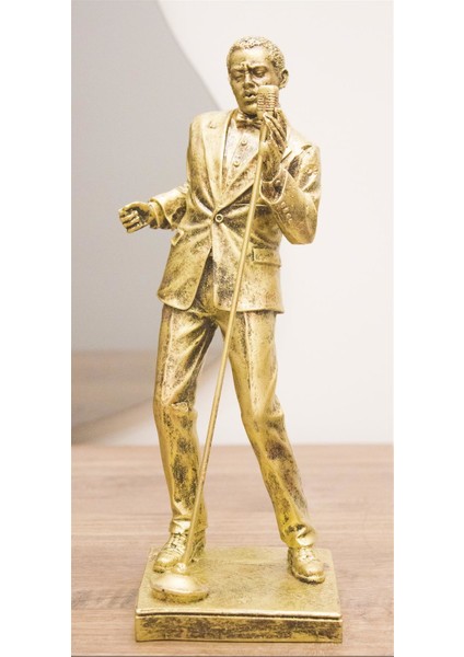 Jazzcı Erkek Solist Tasarım 29 cm Müzisyen Biblo Ev Dekor Hediyelik Eşya