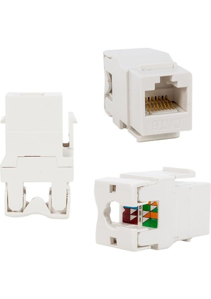 Hq Speed Hq Speed RJ45 Cat6 180 Derece Keystone Jack (10 Adet)