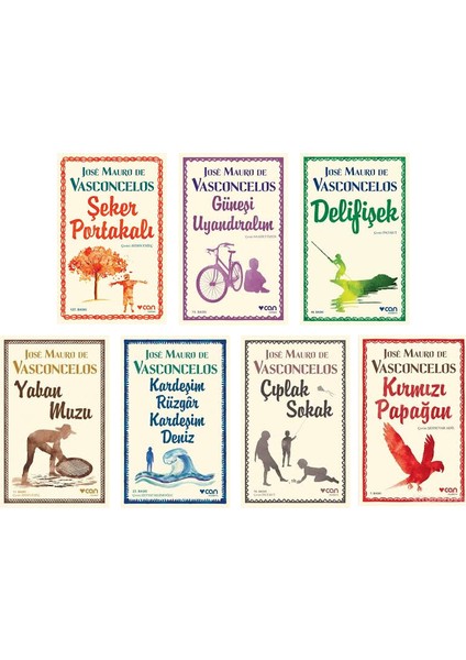 Jose Mauro De Vasconcelos 7 Kitap Set - Şeker Portakalı - Güneşi Uyandıralım - Delifişek - Yaban Muzu - Kardeşim Rüzgar Kardeşim Deniz - Çıplak Sokak - Kırmızı Papağan