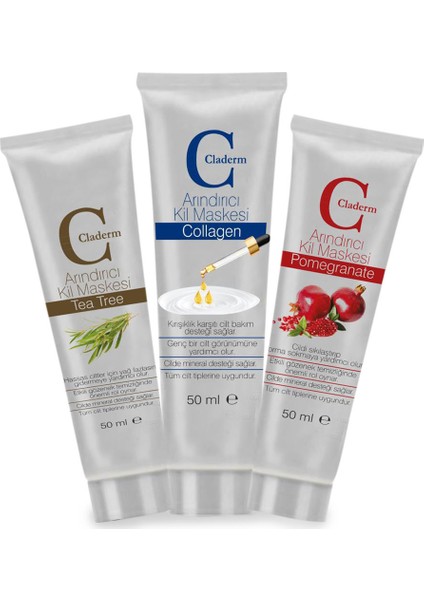50ML 3'lü (Tea Tree-Collagen-Pomegranate) Avantaj Paketi