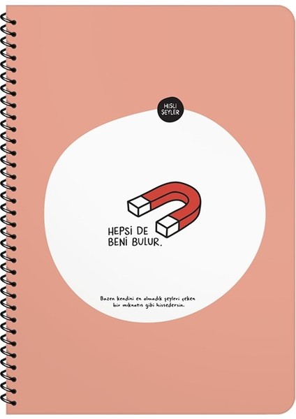 Hisli Şeyler Hepsi De Beni Bulur A4 Çizgili Defter