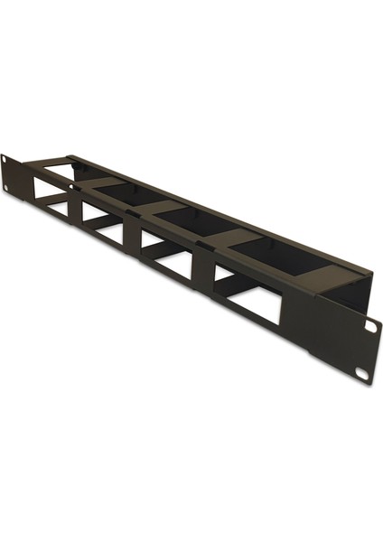 1U 19" Kapaklı Metal Organiser, Kablo Düzenleyici, Rack Kabinet Aksesuarı