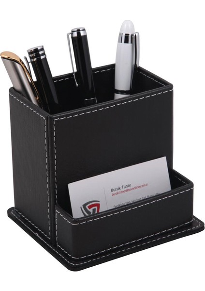 Kartvizit Bölmeli Suni Deri Kalemlik