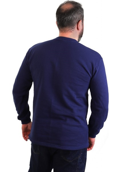 Eser - Bisiklet Yaka Sweatshirt - Cepli - Lacivert fiyatları