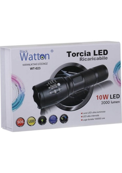 En Güçlü Şarjlı El Feneri Watton WT-023