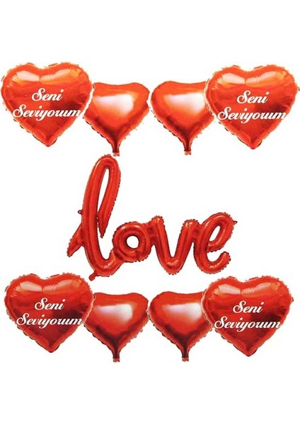 Love Kalpli Folyo Balon Set