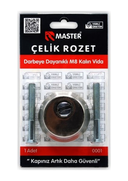 Kalın Vidalı Çelik Rozet