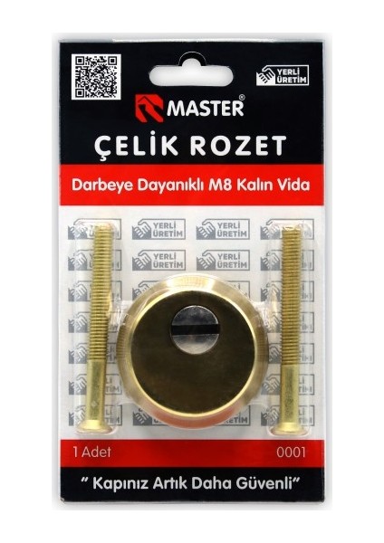 Kalın Vidalı Çelik Rozet
