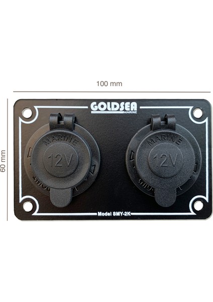 Marine Tekne Şarj + Şarj Soketi Alüminyum Çerçeveli 12-24v modelleri