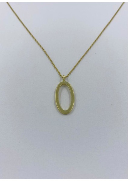 925 Ayar Gümüş Gold Oval Kolye fiyatları
