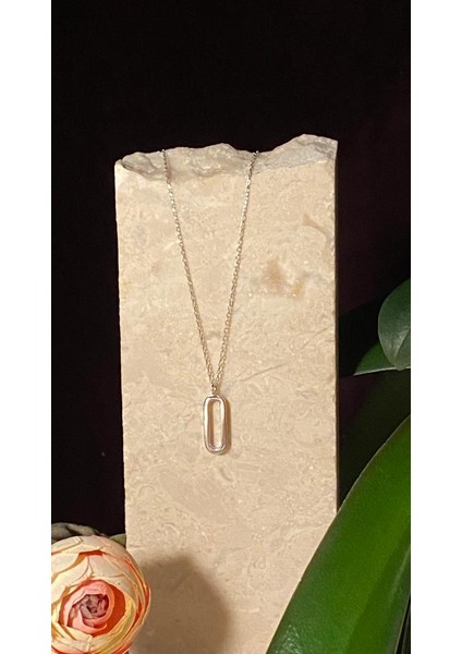 925 Ayar Gümüş Gold Oval Kolye modelleri