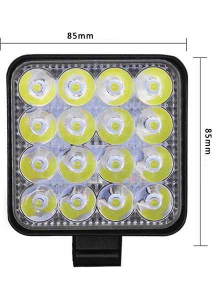 16 LED Kare Off Road Iş Makinası Çalışma Lambası Sis Farı fiyatları