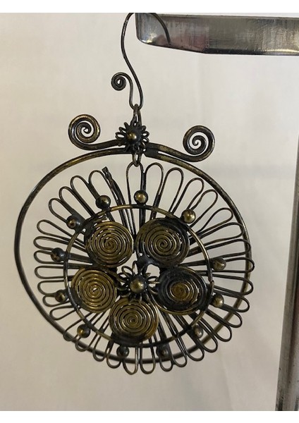 Dekoratif Metal Stantlı Tel Kırma Küpe modelleri