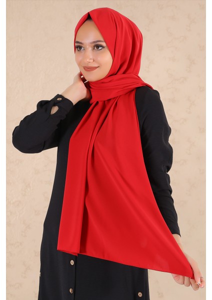 Medine Ipeği Şal Kırmızı 75X190CM