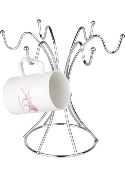 Salkım Kupa Askısı Ferforje Paslanmaz Metal