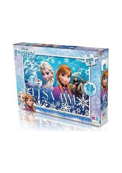 Disney Frozen Karlar Ülkesi Elsa Lisanslı Kutulu Puzzle/yapboz 200'PARÇA