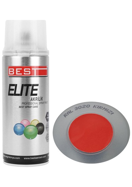 Elite Sprey Boya Ral 3020 Kan Kırmızı 400ml
