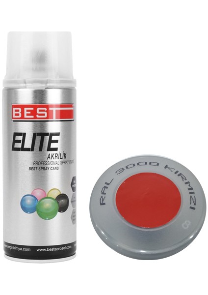 Elite Sprey Boya Ral 3000 Kırmızı 400ml