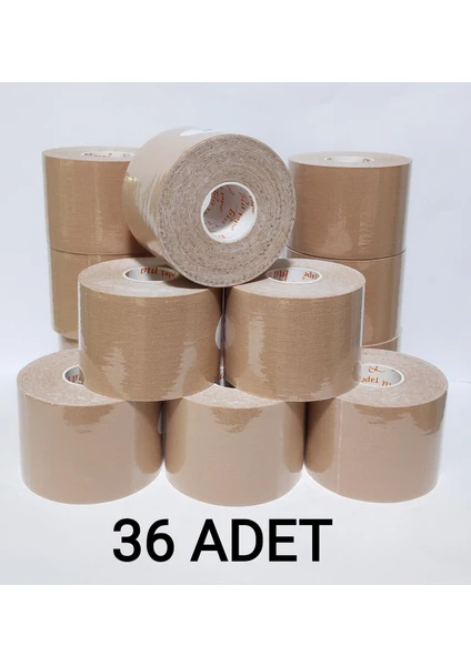 Bia Tape Kinesio Biatape Kinesio 5 cm x 5 M -Ten Rengi Sporcu Bandı  36'lı (Pakette 36 Adet)