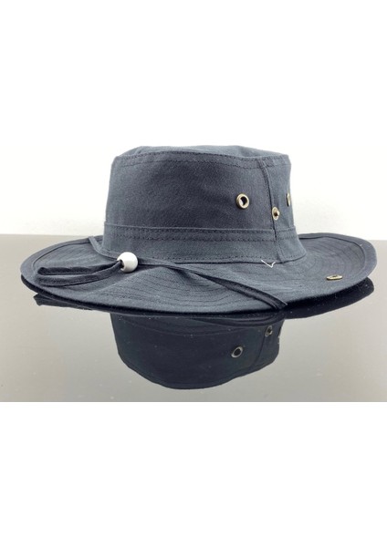 Unisex Siyah Safari Sapka