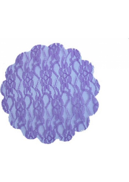 Organze Dantel Desenli Lila 22CM P100