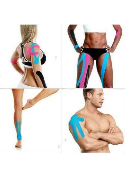 Bia Tape Kinesio 5 cm x 5 M -Ten Rengi Sporcu Bandı  6'lı (Pakette 6 Adet)