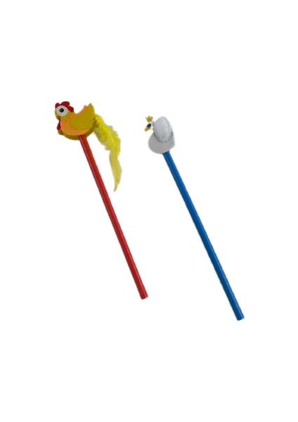 Horoz & Kuğu Silgi Başlıklı Kalem Seti 2'li