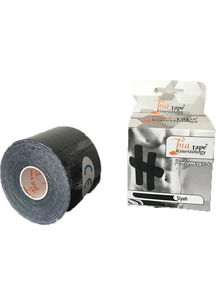 Bia Tape Kinesio 5 cm x 5 M - Siyah Rengi Sporcu Bandı 36'lı (Pakette 36 Adet)