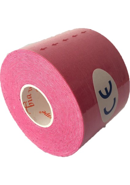 Bia Tape Kinesio 5 cm x 5 M - Pembe Rengi Sporcu Bandı 6'lı (Pakette 6 Adet)