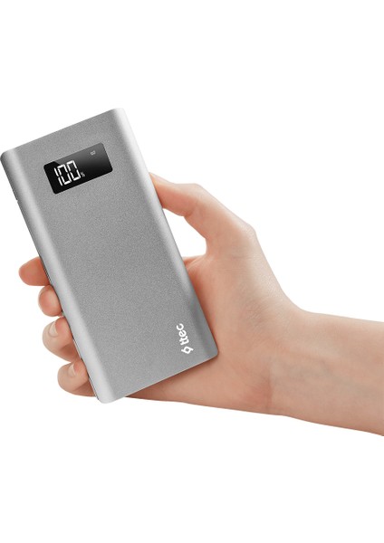 AlumiSlim LCD 10000mAh Taşınabilir Şarj Aleti - Uzay Grisi 2BB130UG