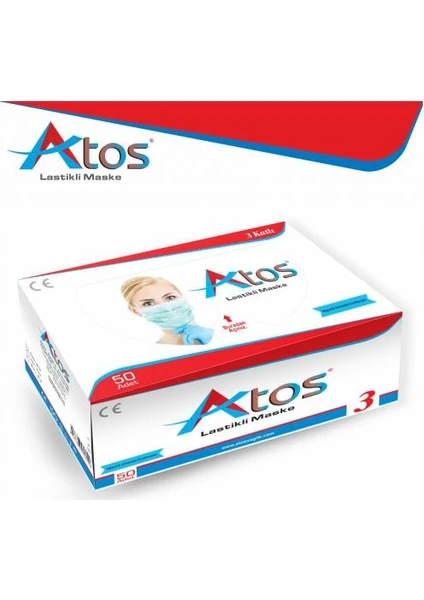 2 Kutu 100 Adet Yumuşak Lastikli Telli  Nonwoven C. Maske