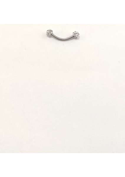 316L Cerrahi Çelik Gold Renk Bar 10MM Shambala Uçlu Kaş Piercing