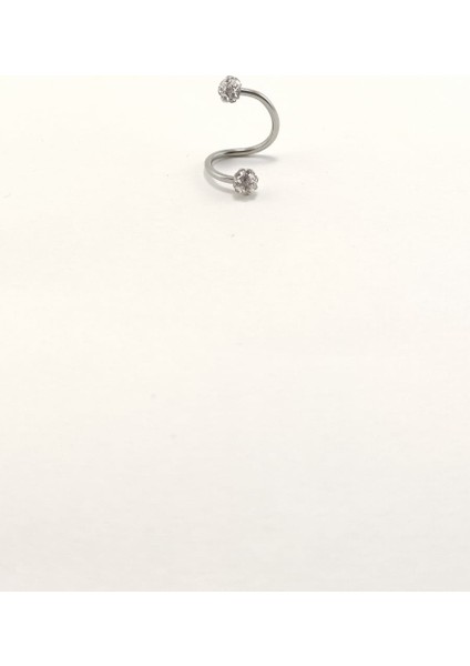 316L Cerrahi Çelik Gold Bar 8mm Spiral Shambala Piercing ( Tragus Helix Kıkırdak )