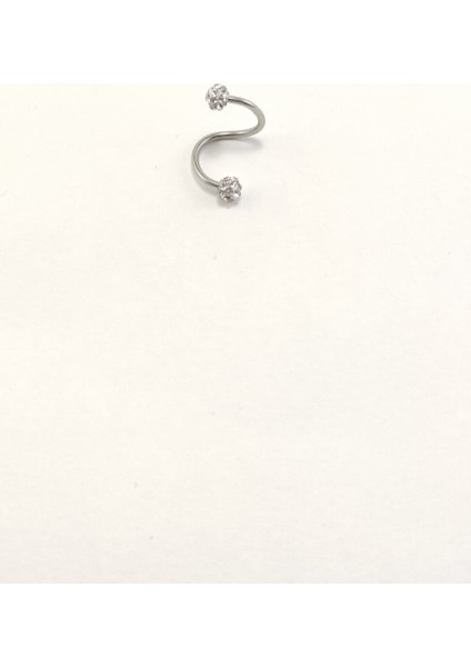 316L Cerrahi Çelik Gold Bar 8mm Spiral Shambala Piercing ( Tragus Helix Kıkırdak )