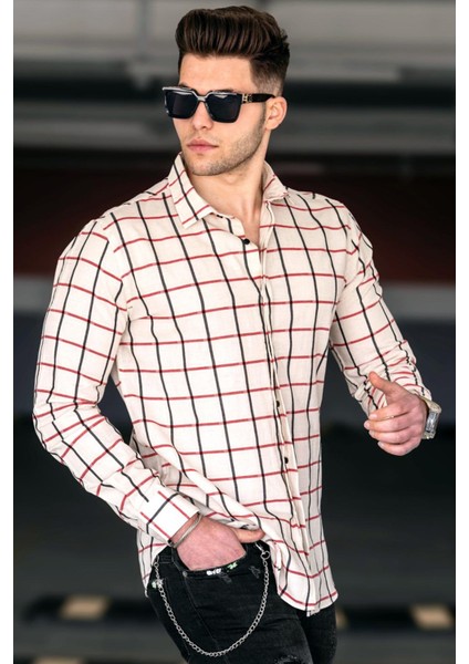 Kırmızı Erkek Gömlek 4938