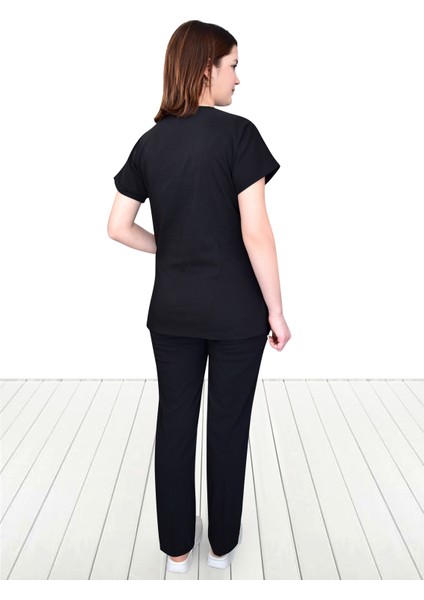 Siyah Likralı Alt Üst Forma Takım Scrubs fırsatları