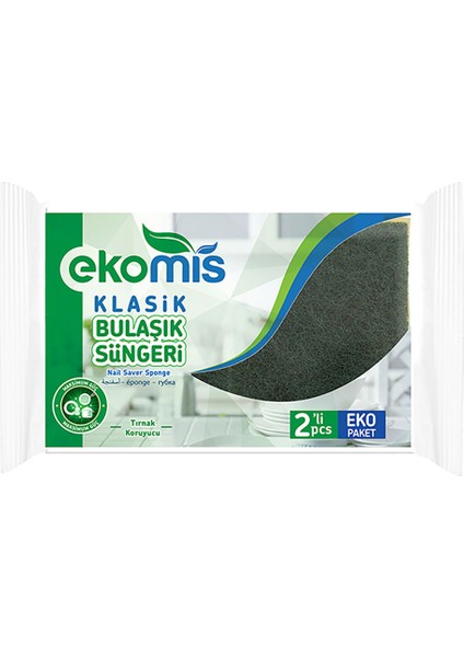 Klasik Yeşil Sünger Oluklu 2'li