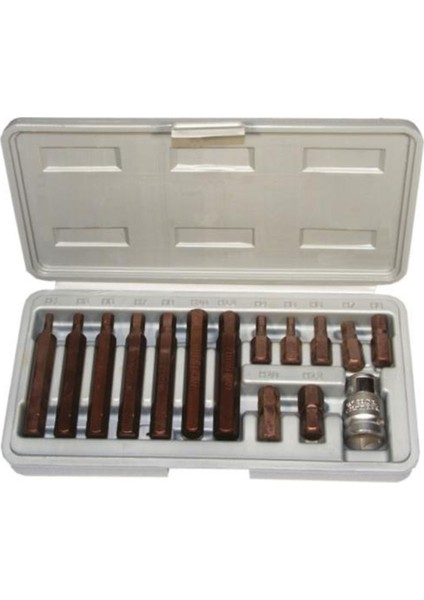 Kaplamalı Hex Bits Seti Takımı 15'li