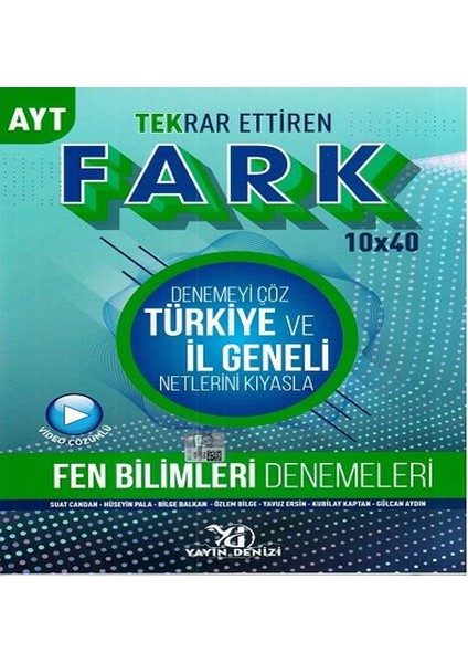 AYT Fen Bilimleri 10 x 40 Tekrar Ettiren Fark Denemeleri
