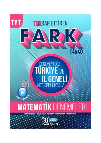 Yayın Denizi Yayınları TYT Matematik Fark Tekrar Ettiren 14 x 40 Denemesi