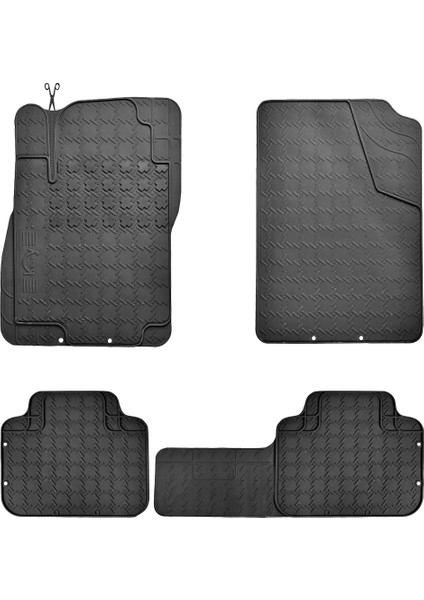 Kuzey Kauçuk Paspas Siyah Üniversal 5 Parça