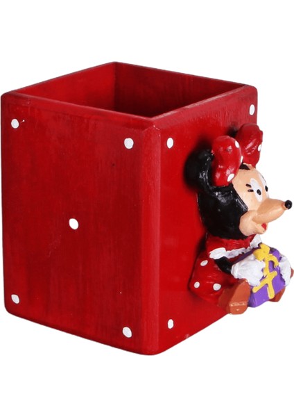 Minnie Mouse Puantiye Tasarımlı Biblolu Kalemlik Mickey Minnie Kutulu Kupa Set fiyatları