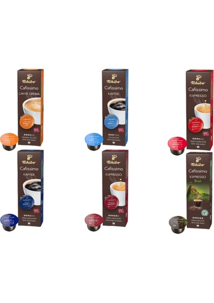 Caffissimo Kapsül Kahve Seti 6 x 10'lu