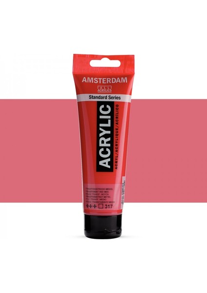 Akrilik Boya 120 ml Transparent Red Medium 317