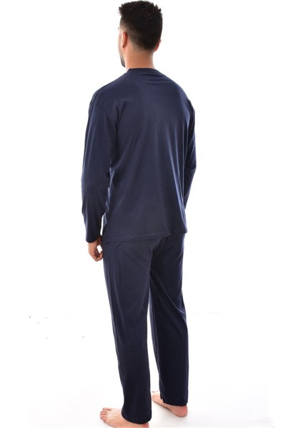 Erkek 1065 Büyük Beden Pijama Takımı Lacivert