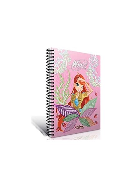 Winx A4 80 Yaprak Kareli Defter Kapaklı Varaklı 3065