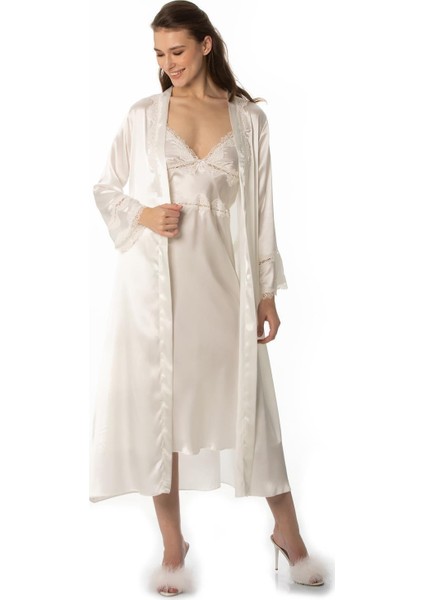 Pierre Cardin6'lı 6960 Battal Uzun Gecelik Sabahlık Takımı